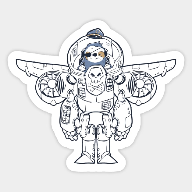 Sky pirate Sticker by MBGraphiX